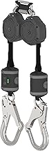 MSA VSOHW-012-QA-A V-Shock Personal Fall Limiter, 6' (2m), Twin-Leg, Aluminum and Steel Hardware, AL