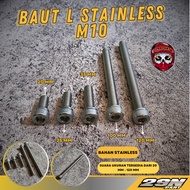Bolt L M10 Stainless 304 THE A2-70 Diameter 10mm Length 20 mm - 120 mm Key L8
