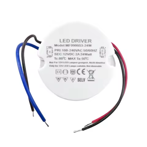 24W 30W 36W Round LED Driver Ultra Slim LED Power Supply Round LED Transformer AC 110V 220V 230V to 