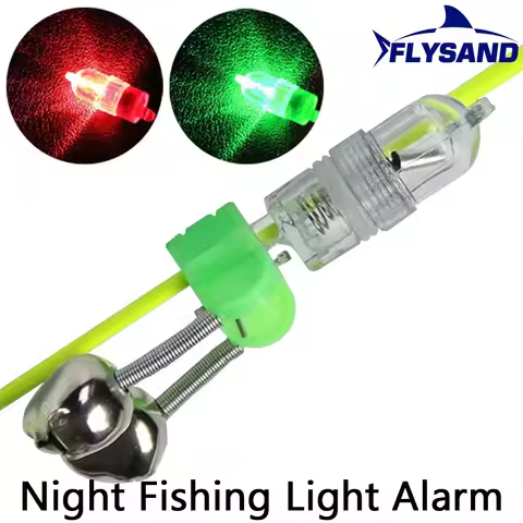 FLYSAND Fishing Bell Light Bell Fish Bell Alarm Pisces Bell Clip Alarm Night Fishing LED Red Green L