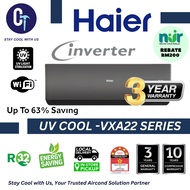 Haier New R32 Air Conditioner Series LPA/VQA/VQC/VRA/VXA22 1.0HP~2.5HP PWP STD Aircond Installation
