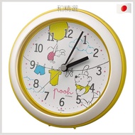Rhythm (RHYTHM) hanging clock Yellow Φ11.8x4.8cm Winnie the Pooh Waterproof clock that can be used in the bath 4KG716MC33