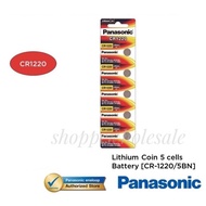 PANASONIC CR-1220 LITHIUM COIN BATTERY 5PCS