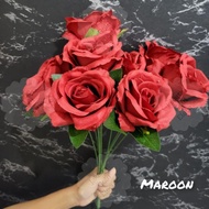 Bunga Mawar Premium 9 Cabang Jumbo Artificial Flower