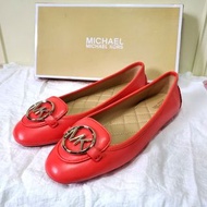 Michael Kors 全新 MK 大logo 平底鞋 娃娃鞋 size: 23 桃紅色 粉紅色