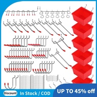 121 Piece Pegboard Hooks Set,Pegboard Accessories with Metal Hooks, Peg Board Organizer Accessories,