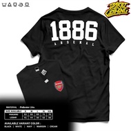 DrjClth - ARSENAL 1886 Football Distro Merchandise T-Shirt, Latest Premium 32s Material