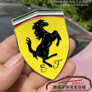 Tem dán xe hơi nhãn dán tùy chỉnh Logo xe Ferrari Tem nhãn kim loại xe máy điện sáng tạo Lamborg