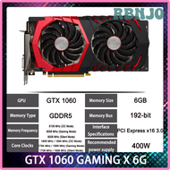 RBNJO สำหรับ Msi GTX 1060เกม GTX1060 6GB X 6G การ์ดจอ PC การ์ดจอการ์ดจอไม่ต่อเนื่องการ์ดจอทำงานได้อย