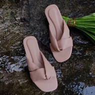 sandal slip on teplek wanita flat Tali Silang /Sendal pesta slop kokop remaja kekinian Murah Terbaru