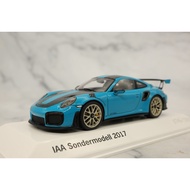 [Ready Stock] Mini Cut 1/43 Porsche 911 gt2rs iaa Car Show Limited Edition Miami Blue Original Packa