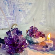 Mü.LAB暮癒 仿真礦石蠟燭/螢石蠟燭/共生礦石蠟燭/紫水晶蠟燭