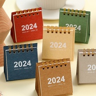 2024 Small Desk Calendar Mini Desk Calendar Suitable for Home Office School with Stickers Important Day Reminders