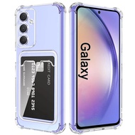 For Samsung Galaxy A25 6.5 inch SM-A256E A256B A256U A256U1 Soft Silicone Card Slot Wallet Jelly Cas