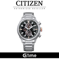 [CLEARANCE][Official Warranty] Citizen CA0730-85E Men's Eco Drive Chronograph Black Dial Stainless S