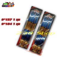 Titanium Spokes Gold 9x157 9x184 2 Sets For All Wave Models (Front Disc Brakes-Rear Brake Pads) Soni