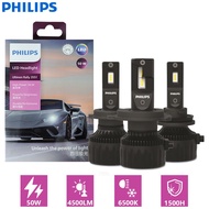 Philips 12V/24V 50W Ultinon Rally 3551 LED H4 H7 H11 HB3 HB4 HIR2 Max Power 50W 4500LM Car Headlight 6500K White Max Lumen Watt LED Bulbs 2X