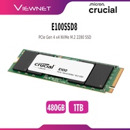 CRUCIAL INT SSD E100 PCIE GEN 4X4 NVME M.2 2280 INTERNAL SOLID STATE DRIVE (E100SSD8) - 480GB / 1TB