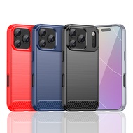 Phone Cover Case For Apple iPhone 17 Pro 16 15 1 13 12 11 Pro Max 16+ 15+ 14+ 16E Shockproof Carbon 