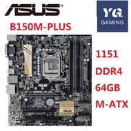 Origina Motherboard Asus B150M-PLUS LGA 1151 DDR4 64GB 5/6gen I3 I5 I7 CPU  Micro ATX board  used N0