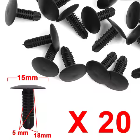 X Autohaux 15/20/30/40/50/100 Pcs 5mm x 15mm x 17/18mm Hole Car Fender Bumper Plastic Rivets Fastene