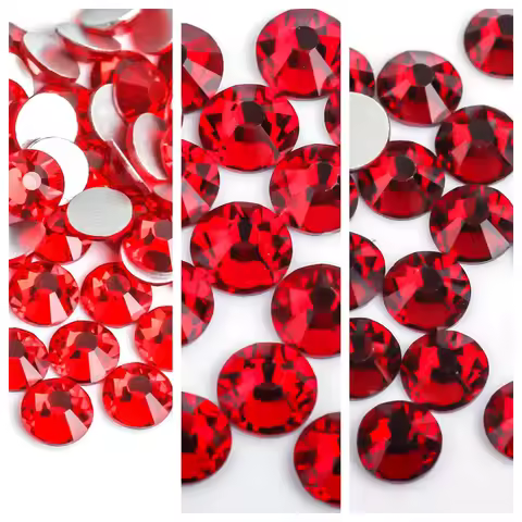 Siam Glass 3D Nail Art Rhinestones ss3 ss4 ss5 ss6 ss8 ss10 ss12 ss16 ss20 ss30 ss34 Crystal Non Hot