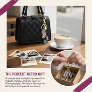 NewBaby Vintage Cassette Tape Keychain 90s 80s Memory Charm Women Girls Stylish Fashion Accessory VN