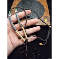 Necklace Dzi Pendant Knitting Flexible Tibetan Craft 50-70cm 3mm J222