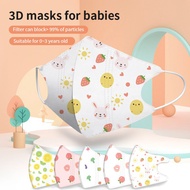 🧡KF94 Baby Mask 0-3 year old Infant Baby mask 3D Face Mask Kid FaceMask New born mask with Melthblown Cloth
