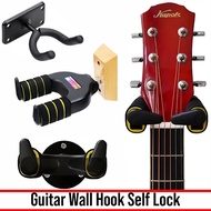 Guitar Wall Hanger Guitar Hook Self Lock for Electric, Acoustic, Bass, Ukulele 吉他配件