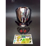 COD KACA HELM FLAT HELM KYT DJ MARU +SPOILER + GRATIS STIKER VISOR [PROMO] BARANG BERKUALITAS 100% O