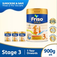 Friso Gold 3 Growing Up Milk with 2'-FL 900G for Toddler 1+ years Milk Powder