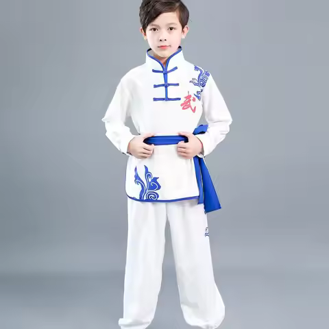 2025 kids tai chi training clothes competition creative kungfu uniform chinese style shaolin martial