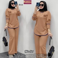 MIU SET/SETELAN WANITA CASUAL POLOS/SETELAN JUMBO KNIT ASTER PREMIUM LD 110 CM FIT XL