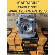 CYLINDER HEAD RACING 26/30 27/31 RAEY KING THAILAND FOR HONDA WAVE125 WAVE125R WAVE125S