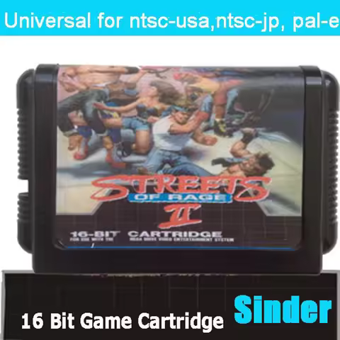Street Of Rage 2 PAL 16bit MD Game Card For Sega Mega Drive For Genesis