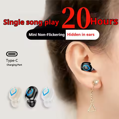 Mini Bluetooth Headset Single Wireless Earphone Music Earpiece for Cellphones Computer