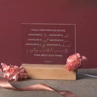 你們都要思念 腓立比書4:8 恩典之光 聖經經文LED燈 經文禮物