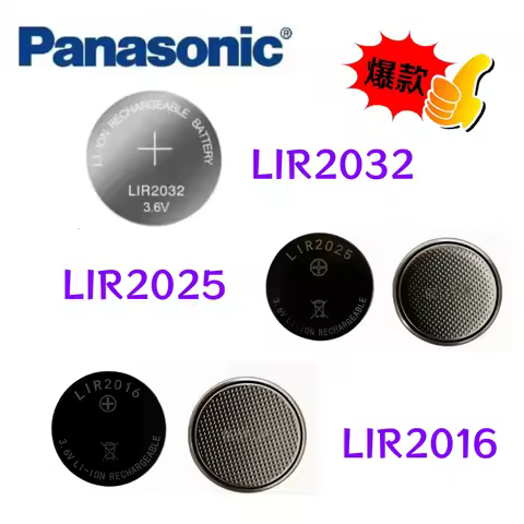 5PCS LIR2032 LIR2025 LIR2016 Rechargeable Battery CR2032 CR2025 CR2016 Lithium charging Can Replace 