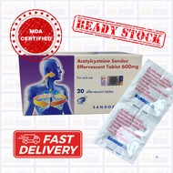 Sandoz Acetylcysteine 600mg Effervescent (2 TABLETS) | Mucus & Phlegm Relief | Over-The-Counter