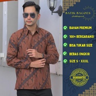 KEMEJA Men's Batik Long Sleeve Batik Shirt For Men Sogan Original Solo
