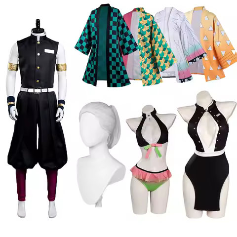 Uzui Tengen Cosplay Costume Women Swimsuit Cloak Mitsuri Fantasia Halloween Disguise Suit for Adult 