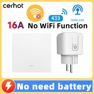 R RF433 Self-Generating European Standard Remote Control Socket Wireless Remote Control European Sta