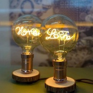 Love &amp; Home LED 燈泡木枱燈 香港製作 手作復古家居餐廳 設計品