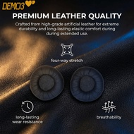 [DEMO3] 2PCS Universal Headphone Ear Pads, Black 55mm/2.17in Wrinkle Leather Earpads, Easy to Instal