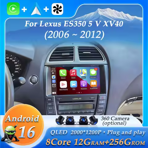 Car Radio Wireless CarPlay for Lexus ES350 5 V XV40 2006 - 2012 Video Audio Multimedia Player 2K Tou