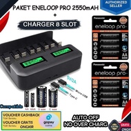 Eneloop Pro Package + Aa Charger Aaa CD 8 Slot/ For Enelop