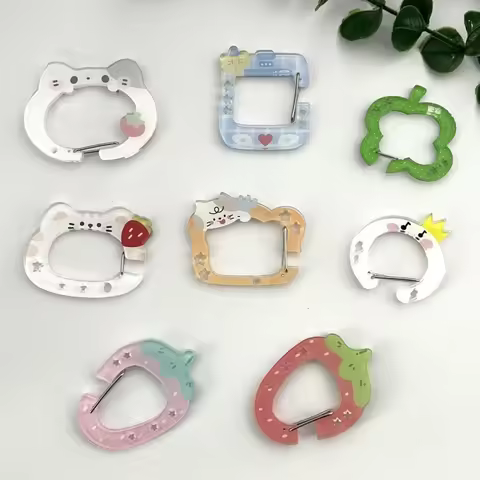 Cute Illustration trinkets keychain Calico critters bag charm decoration Carabiner Backpack Pendant 
