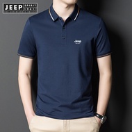 JEEP SPIRIT 1941 ESTD Mens Short Sleeve Polo Shirt 2022 New Summer Thin Simple Casual Lapel T-Shirt 