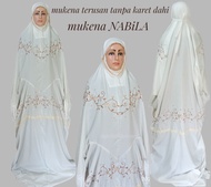 Mukena Terusan Dewasa Lajuran Tanpa karet dahi katun